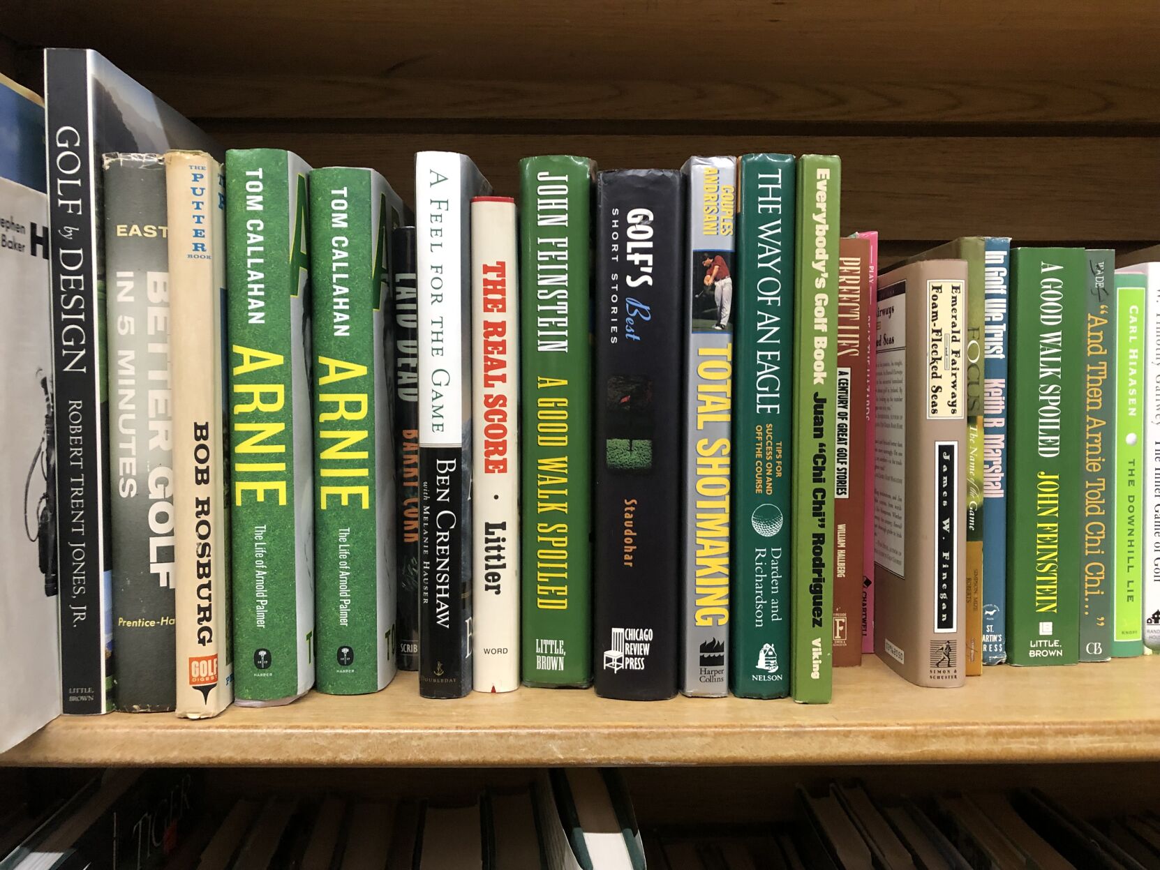 Golf books at Gardner's